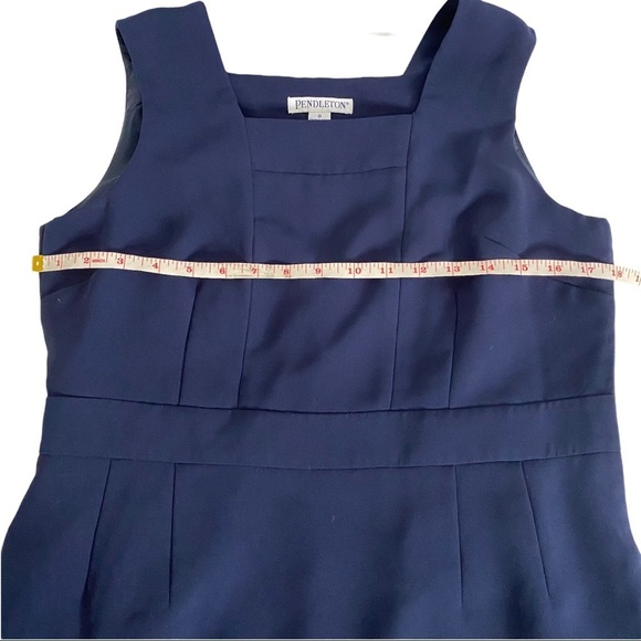 Pendleton Navy Sleeveless MIDI 1/2 Zip Dress Sz 8 - Picture 6 of 8